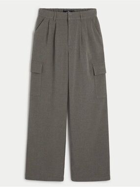 Hollister Gray Wide-Leg Cargo Trousers